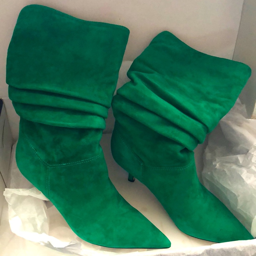 Nine West , size 7m , medium green boots.